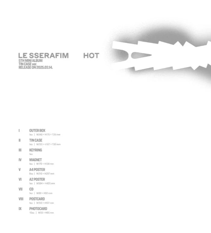LE SSERAFIM - HOT (TIN CASE Ver.)
