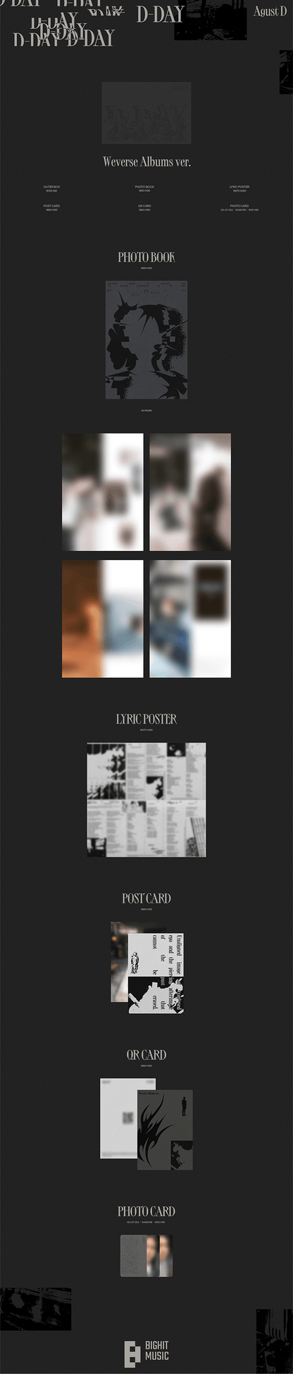 (BTS) Agust D (SUGA) - D-DAY (Weverse Albums ver.)