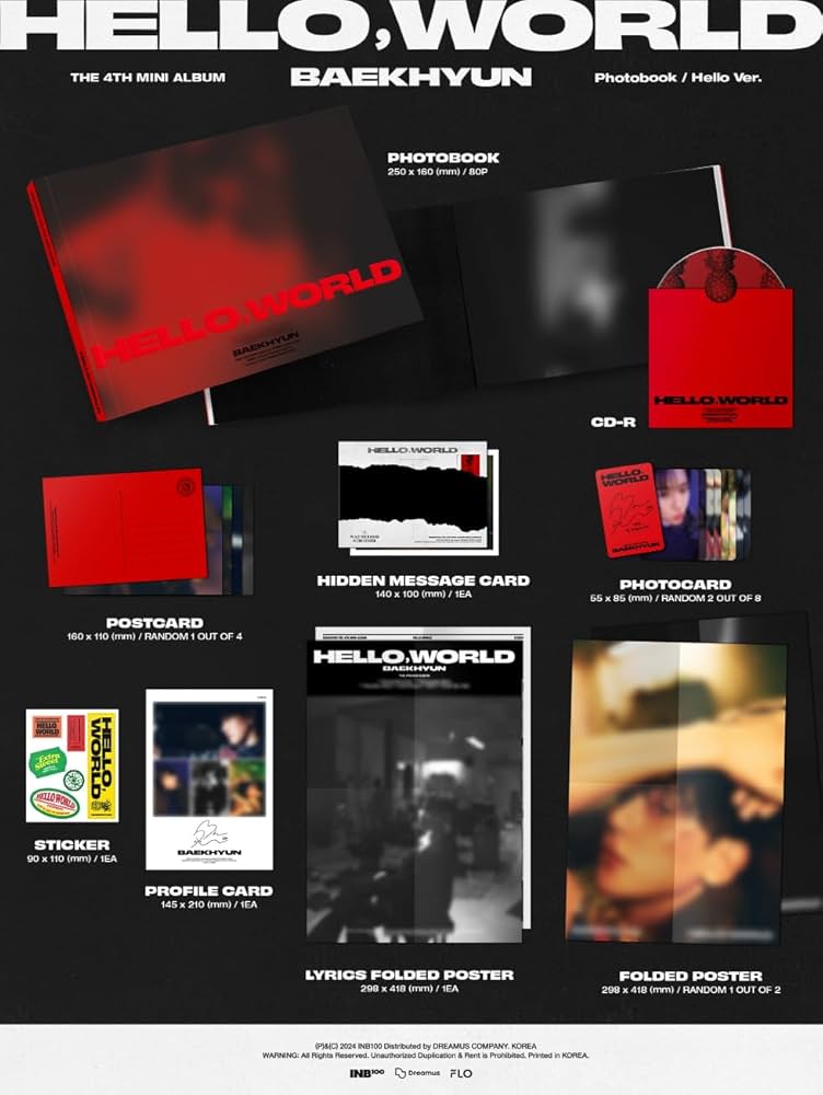 (EXO) BAEKHYUN - 4th Mini Album [Hello, World] (Photobook Ver.)