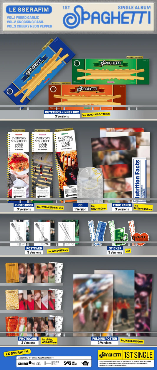 LE SSERAFIM - 1st Single Album [SPAGHETTI]